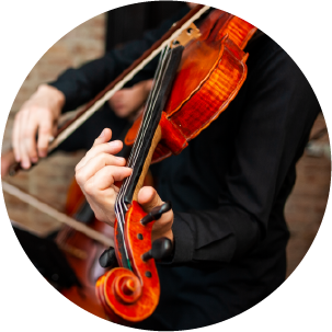 Fotografía de un violinista