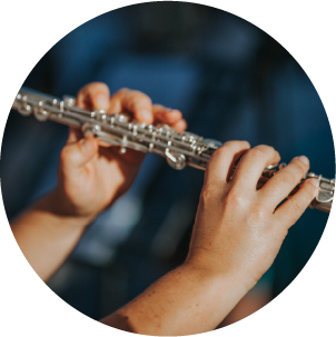 Fotografía de un flautista