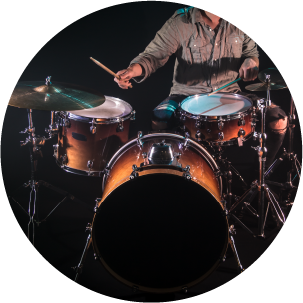 Fotografía de un batería