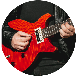 Fotografía de un guitarrista